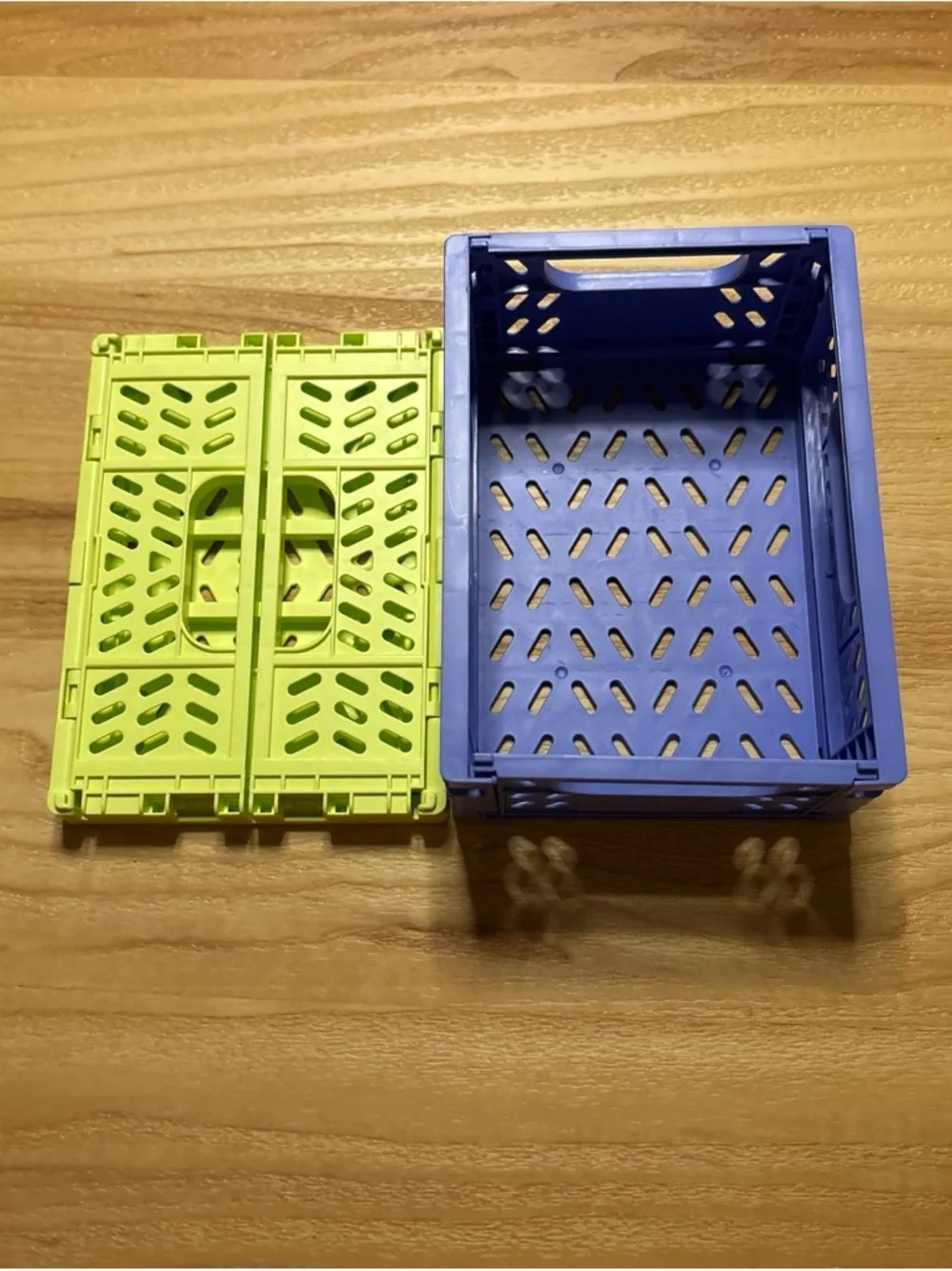 IKEA Lime Green and Blue Plastic Storage Crates